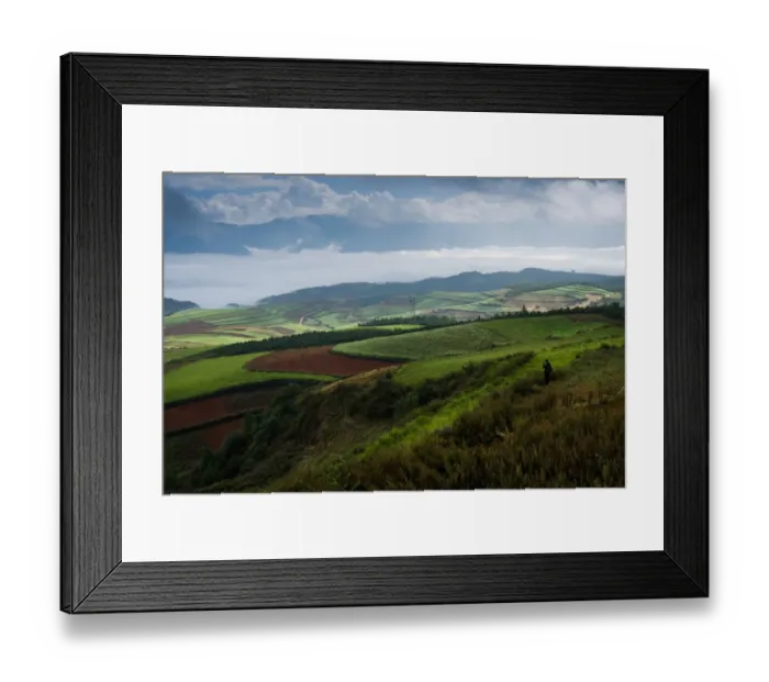 Framed Print : Hongtudi, Dongchuan red soil of Yunnan, China