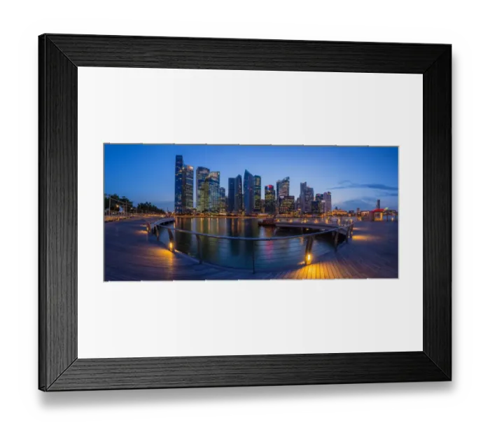 Framed Print : Financial buildings in Singapore