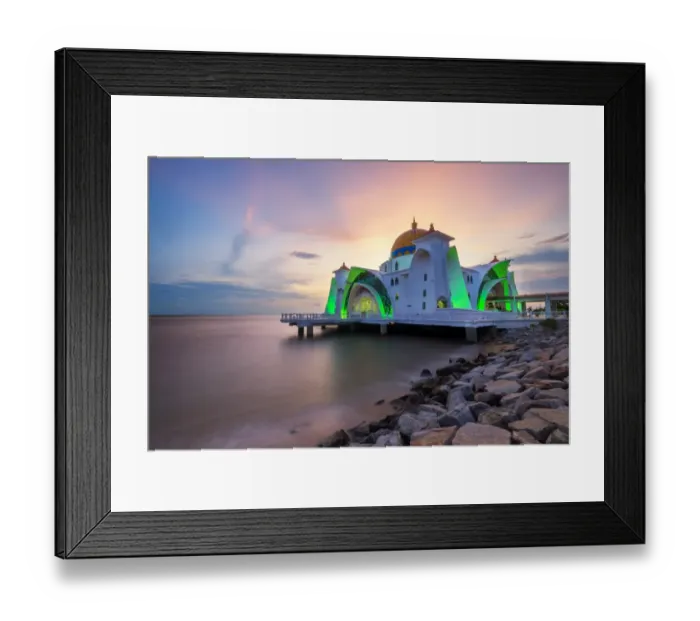 Framed Print : Masjid Selat Melaka Framed Print : Masjid Selat Melaka