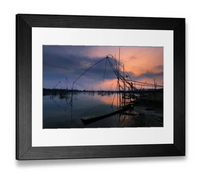 Framed Print : The traditional fishing in Huai Luang Reservoir Framed Print : The traditional fishing in Huai Luang Reservoir