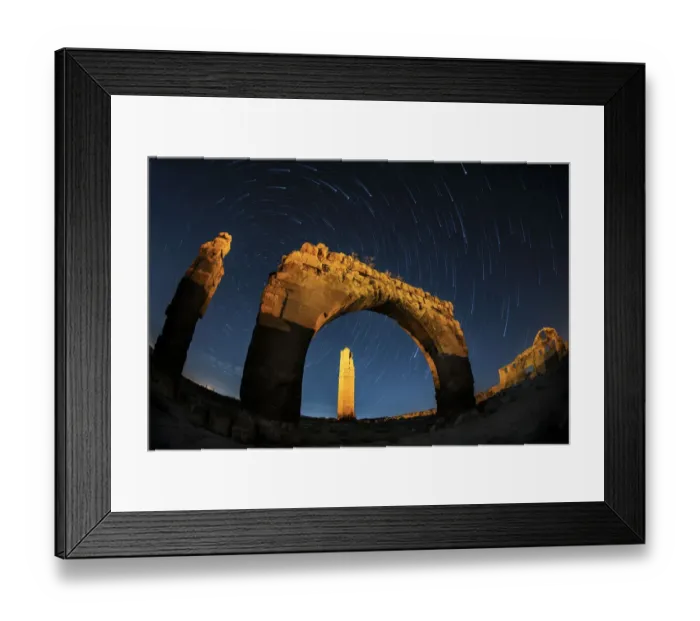Framed Print : Star trails and the Arch of Harran