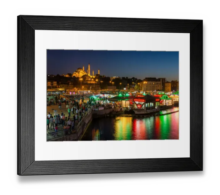 Framed Print : Floating market near Galata bridge Framed Print : Floating market near Galata bridge