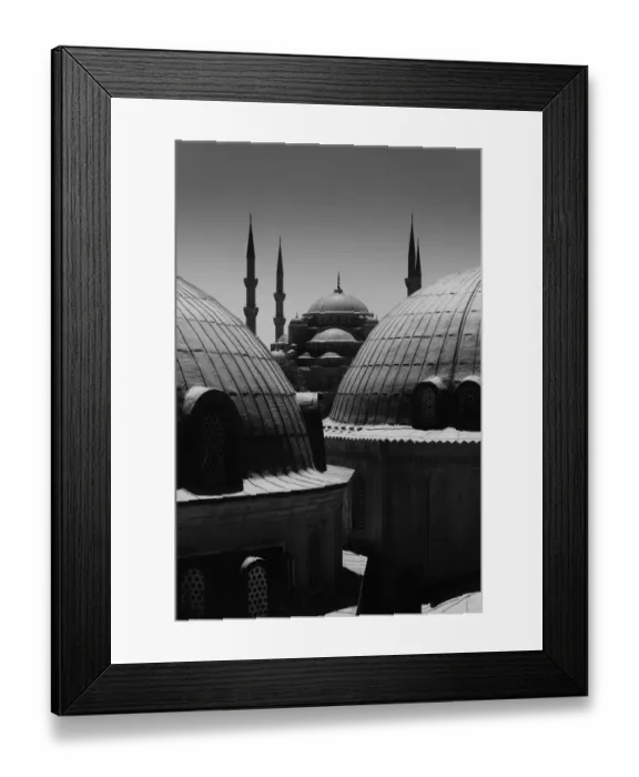 Framed Print : Blue Mosque in black and white tone Framed Print : Blue Mosque in black and white tone