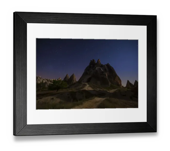 Framed Print : Night shot of Cappadocia