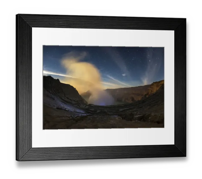 Framed Print : Ijen Crater Framed Print : Ijen Crater