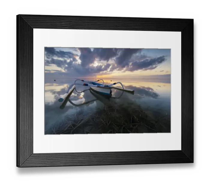 Framed Print : Jukung, Traditional Indonesian fishing boat