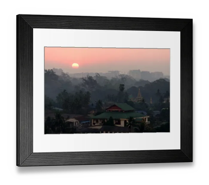Framed Print : Morning in Yangon