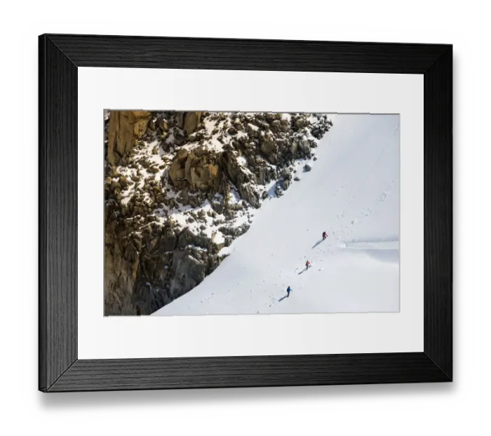 Framed Print : Snow trekking at Mont Blanc Framed Print : Snow trekking at Mont Blanc