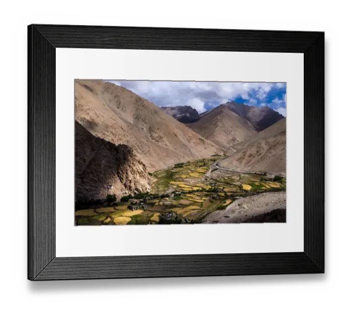 Framed Print : Little village in Ladakh