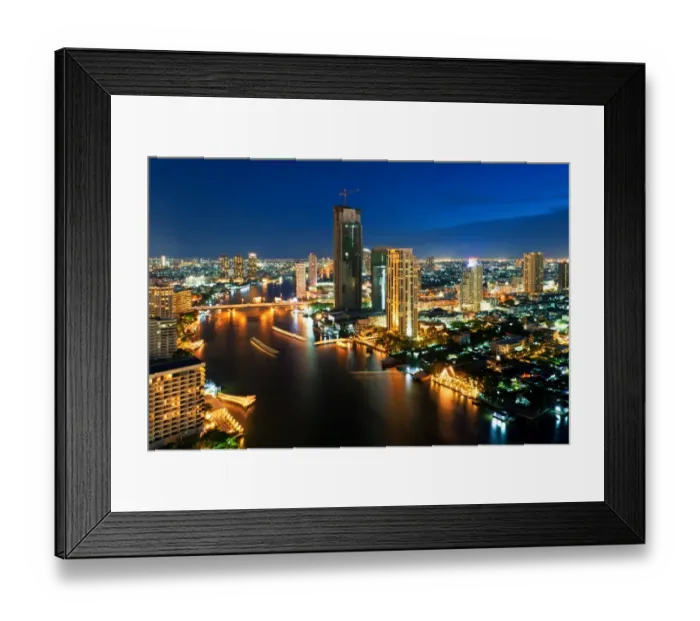 Framed Print : Chao praya river in night Framed Print : Chao praya river in night