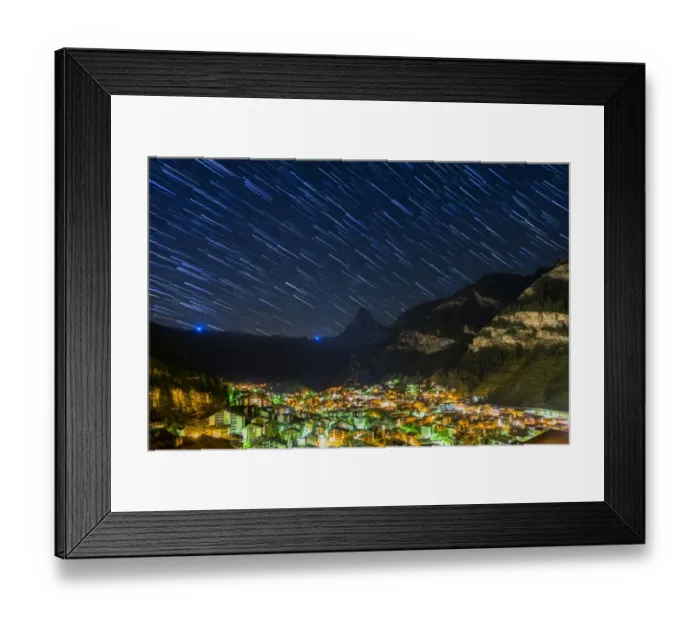 Framed Print : Night scene of Zermatt village Framed Print : Night scene of Zermatt village