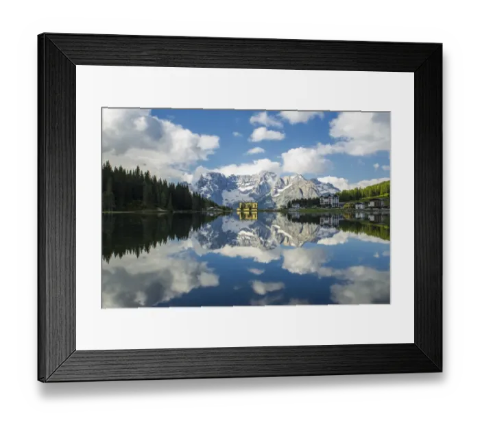 Framed Print : Lake Misurina in Dolomites Framed Print : Lake Misurina in Dolomites