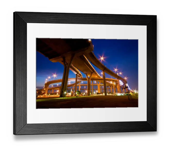Framed Print : Curve of Bhumibol Bridge Framed Print : Curve of Bhumibol Bridge