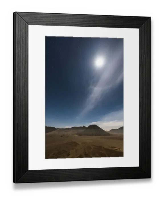 Framed Print : Lunar corona phenomenon at mount Bromo Framed Print : Lunar corona phenomenon at mount Bromo