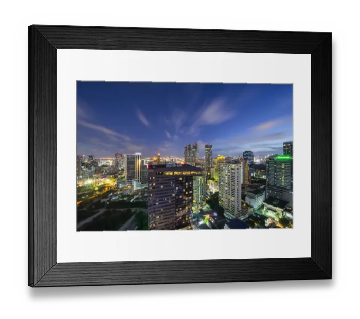 Framed Print : Sukhumvit area in Bangkok city