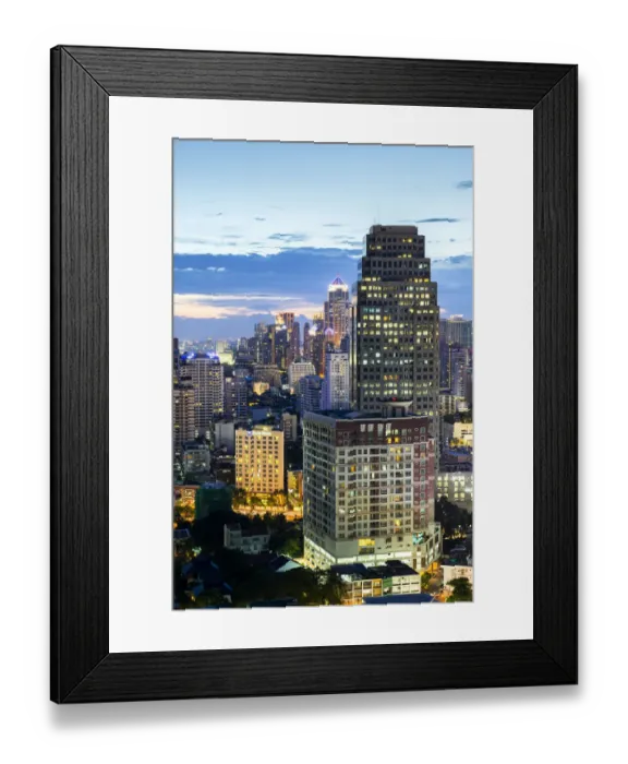 Framed Print : Sukhumvit area in Bangkok city