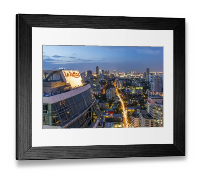 Framed Print : Sukhumvit area in Bangkok city