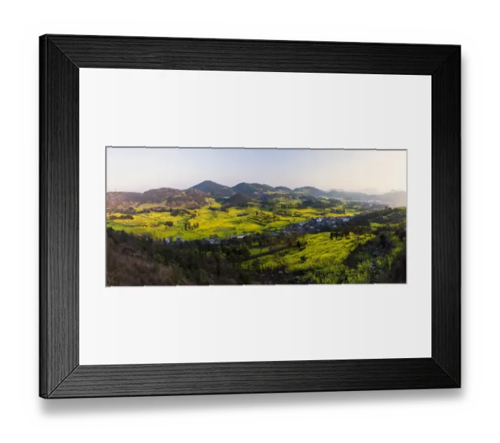 Framed Print : Panorama picture of Snail farm in Louping County Framed Print : Panorama picture of Snail farm in Louping County
