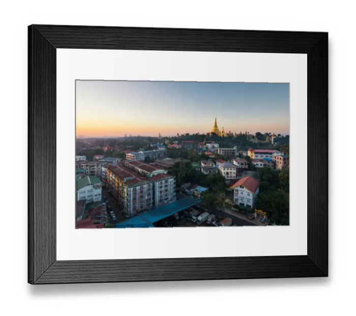 Framed Print : Yangon in the morning