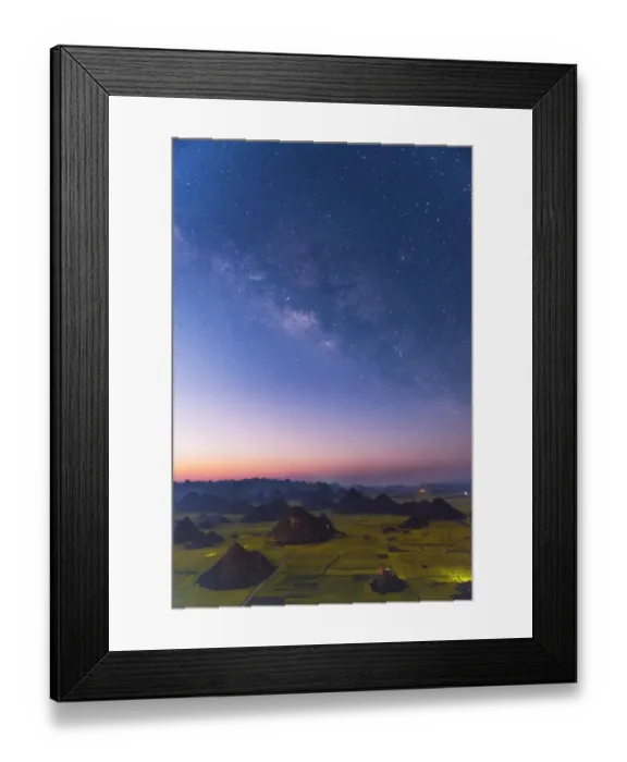 Framed Print : Milky way over the yellow fileds Framed Print : Milky way over the yellow fileds