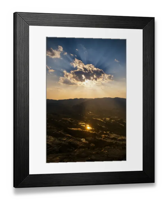 Framed Print : Sunset in Bada (Yuanyang rice terrace) Framed Print : Sunset in Bada (Yuanyang rice terrace)