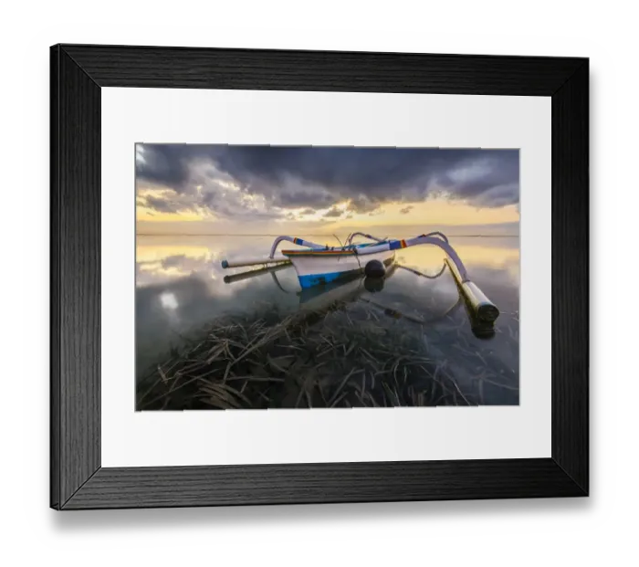 Framed Print : Jukung. Traditional boat from Bali fishing Framed Print : Jukung. Traditional boat from Bali fishing