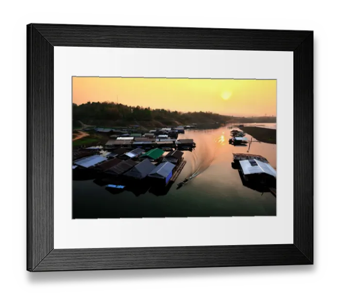 Framed Print : Floating Life in Sangkhlaburi Framed Print : Floating Life in Sangkhlaburi