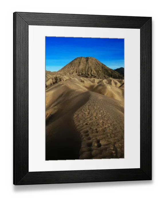 Framed Print : Mountain Batok and Sand Dune