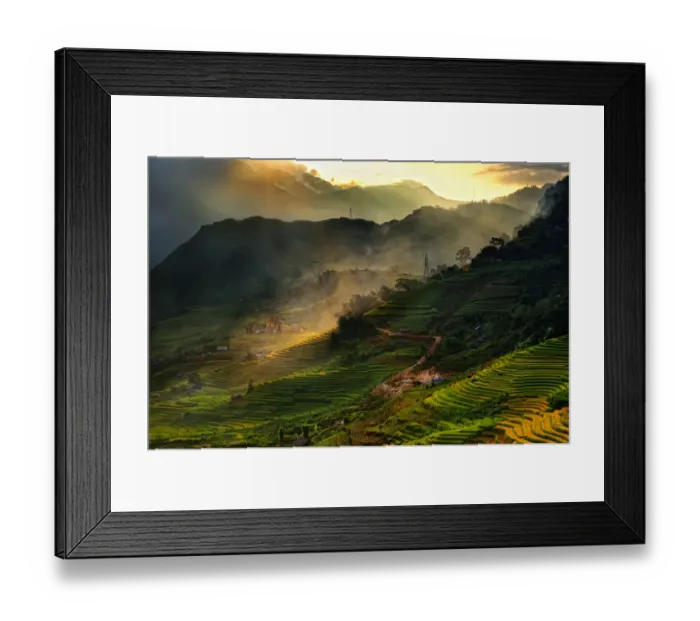 Framed Print : Rice terrace in Sapa, Vietnam Framed Print : Rice terrace in Sapa, Vietnam