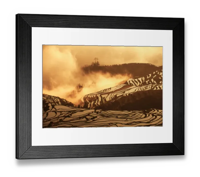 Framed Print : Rice terrace in Yuanyang County Framed Print : Rice terrace in Yuanyang County