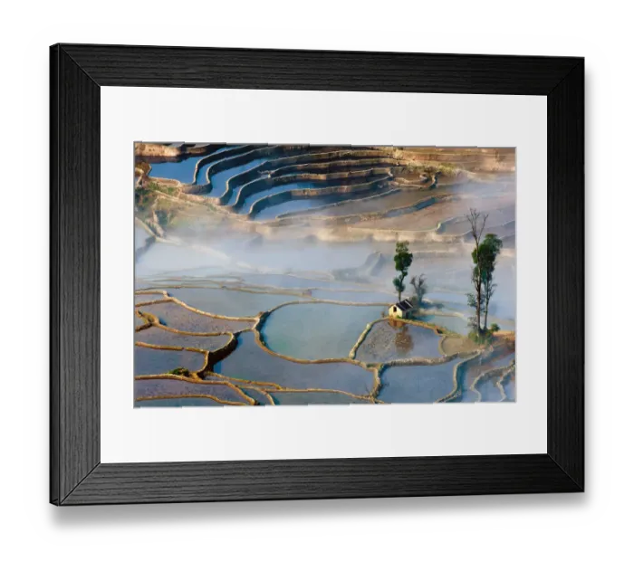 Framed Print : Rice terrace in Yuanyang County Framed Print : Rice terrace in Yuanyang County
