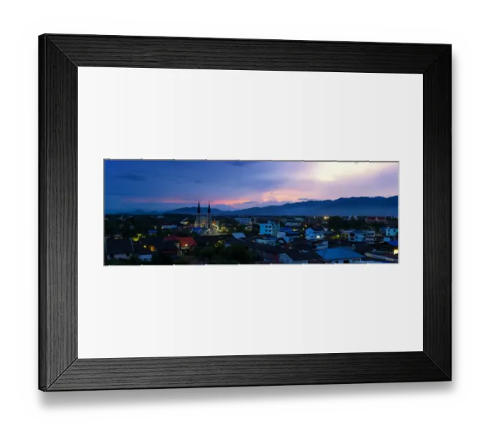 Framed Print : Panorama Chanthaburi City