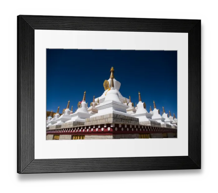 Framed Print : Big Tibetan stupas in Daocheng Framed Print : Big Tibetan stupas in Daocheng