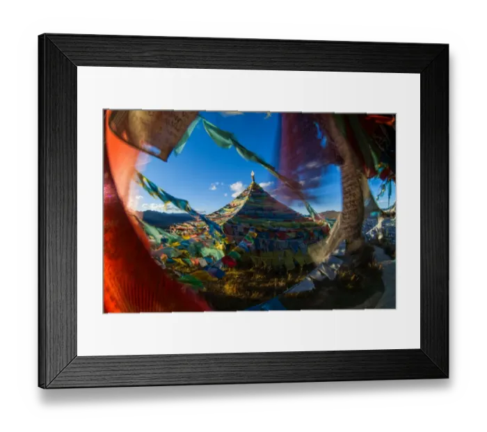 Framed Print : Prayer flags in Shangri-La Framed Print : Prayer flags in Shangri-La