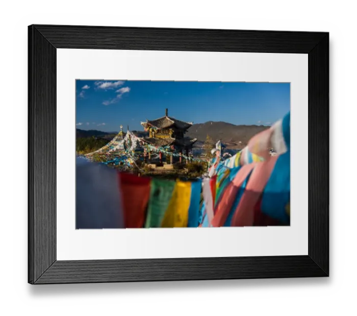 Framed Print : White chicken temple in Shangri-La Framed Print : White chicken temple in Shangri-La