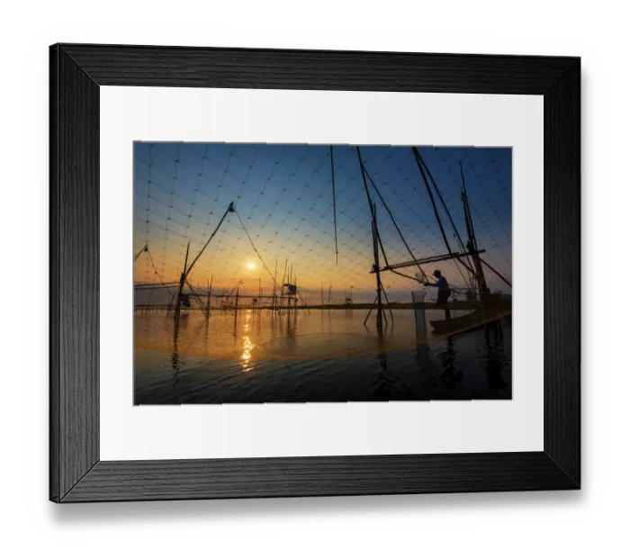 Framed Print : Thai traditional fishing Framed Print : Thai traditional fishing