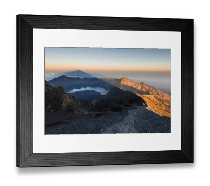 Framed Print : The shadow of Rinjani peak Framed Print : The shadow of Rinjani peak