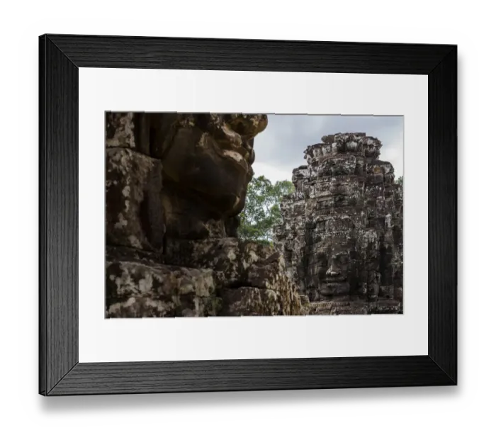 Framed Print : Bayon faces Framed Print : Bayon faces