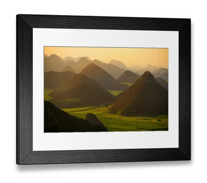 Framed Print : Leap seed field in Luoping