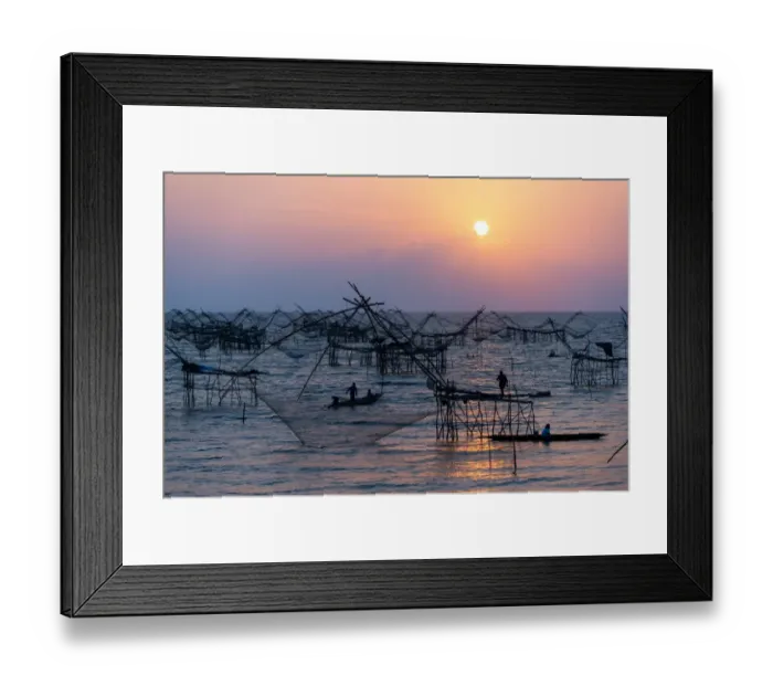 Framed Print : Traditional thai fishing