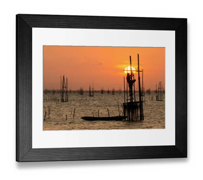 Framed Print : Thai Traditional fishery Framed Print : Thai Traditional fishery