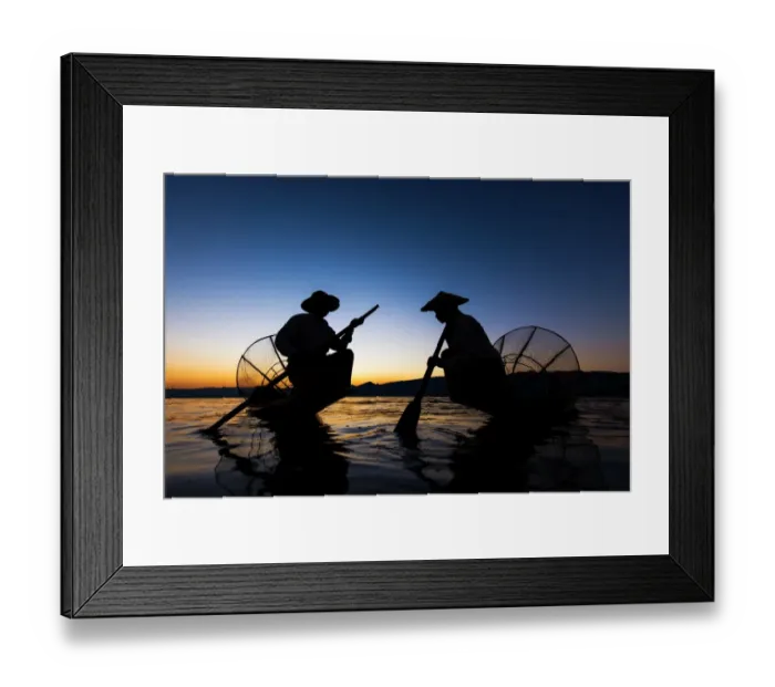 Framed Print : Fishermen at Inle lake Framed Print : Fishermen at Inle lake