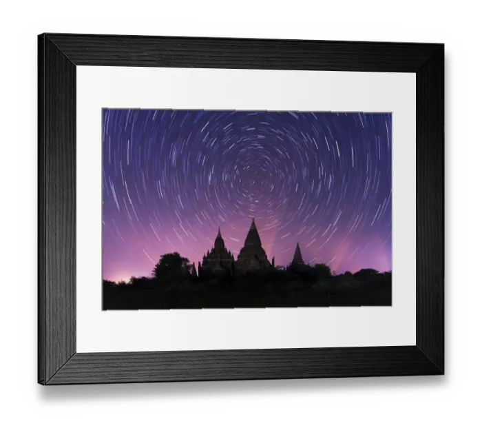 Framed Print : Star Trail in Bagan Framed Print : Star Trail in Bagan