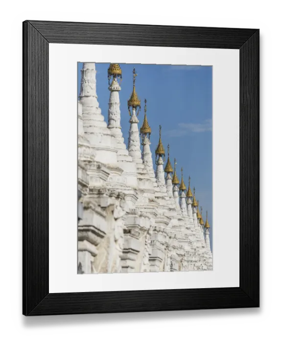 Framed Print : White pagoda in Mandalay Framed Print : White pagoda in Mandalay