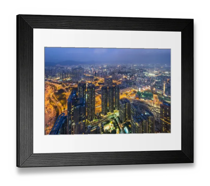 Framed Print : Hong Kong. Cityscape photo of Hong Kong Island Framed Print : Hong Kong. Cityscape photo of Hong Kong Island
