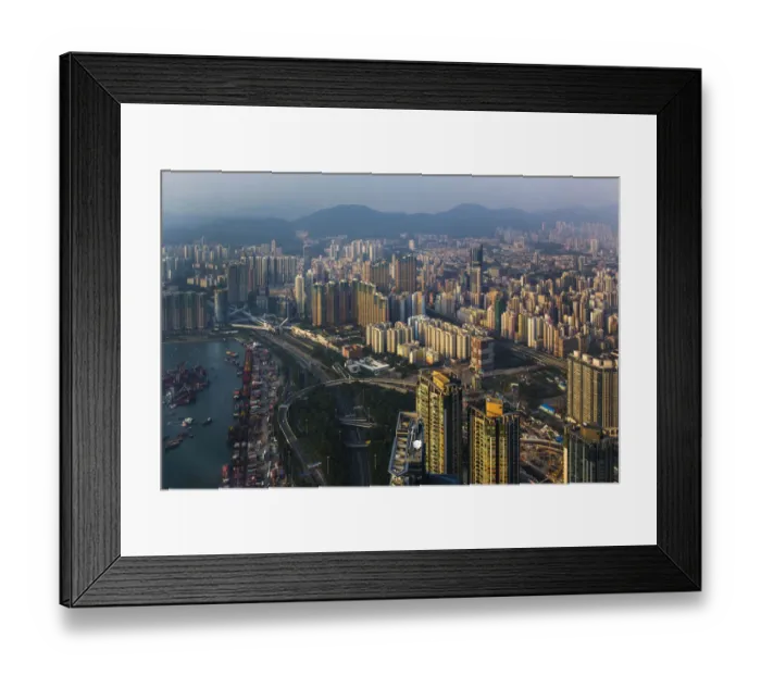 Framed Print : Hong Kong. Cityscape photo of Hong Kong Island Framed Print : Hong Kong. Cityscape photo of Hong Kong Island