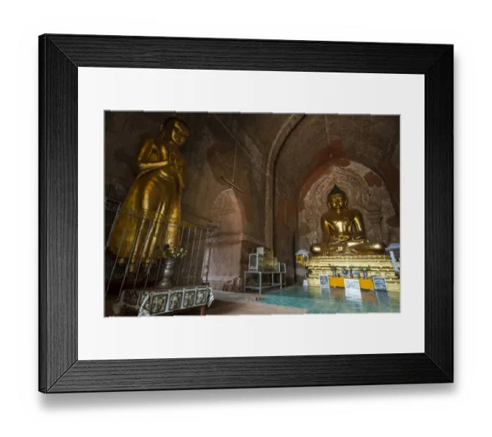 Framed Print : Hall of Bagans temple