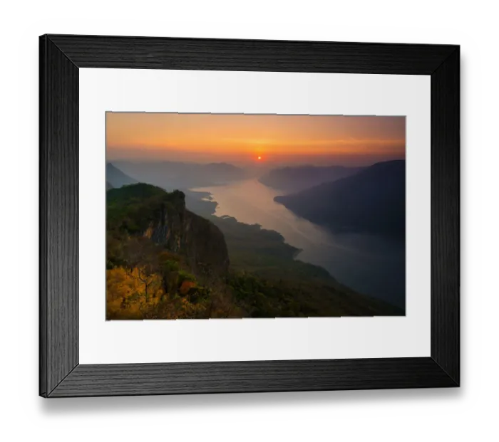 Framed Print : The cliff and Ping river Framed Print : The cliff and Ping river