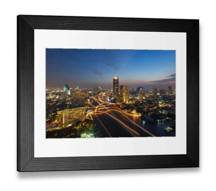 Framed Print : The luminous lines of Bangkok Framed Print : The luminous lines of Bangkok