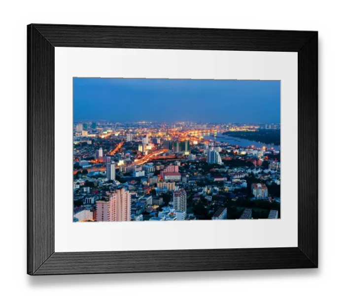 Framed Print : Bangkok and the river Framed Print : Bangkok and the river